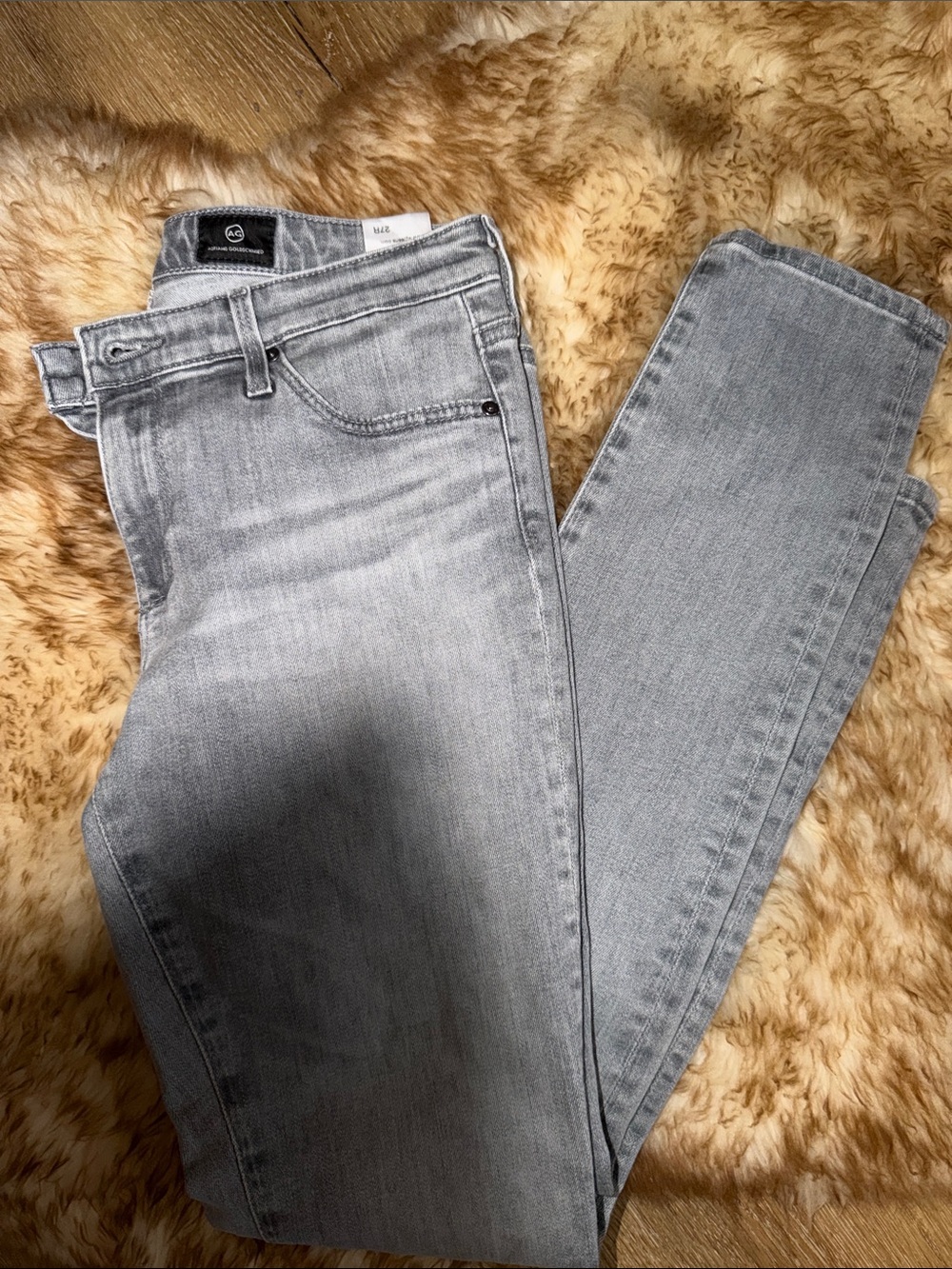 AG Adriano Goldschmied Light Gray Skinny Jeans